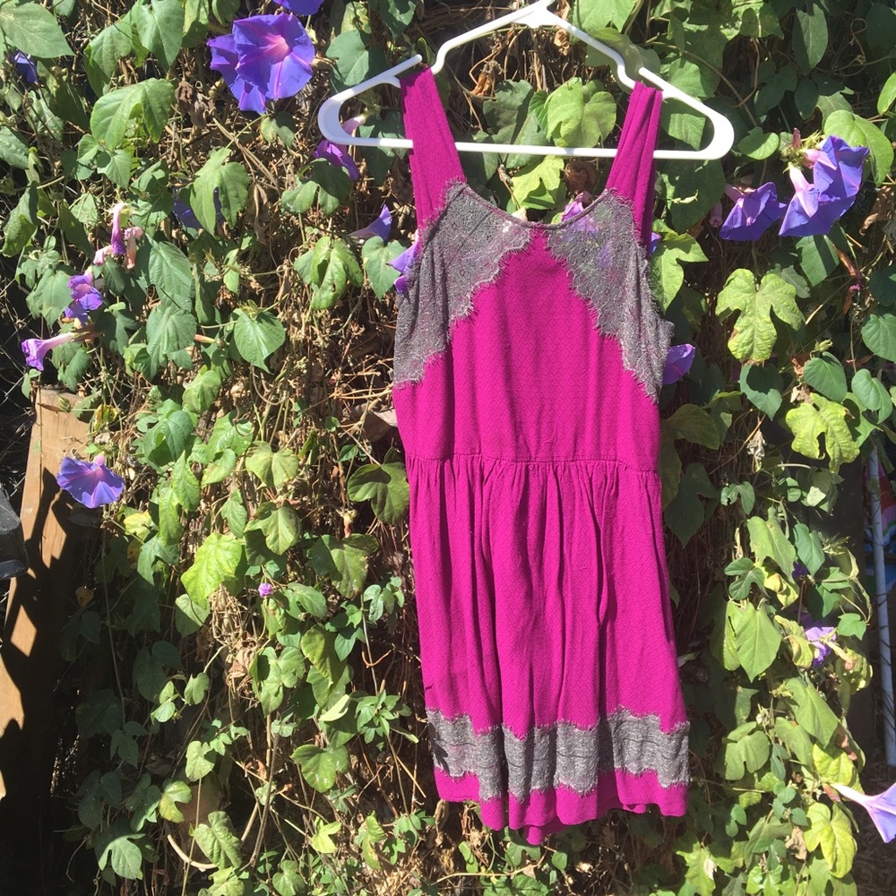 Fucshia Free People Mini Dress